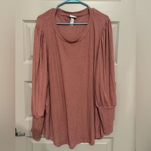 Puffy Sleeve Tunic Top